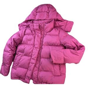 Lululemon Wunder Puff Cropped Jacket Goose Down Pink Lychee Coat LW4BTS Sz 4